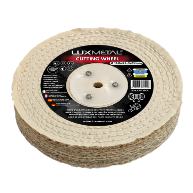 Disco sisal algodón 150 x 25,4 x 10 mm mandril cónico