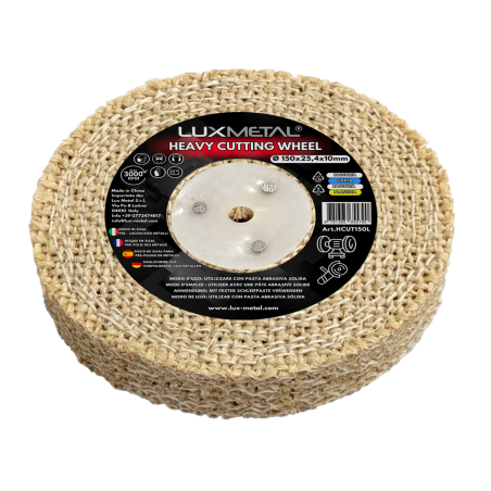 Disco heavy sisal algodón 150x25,4x10 mm mandril cónico