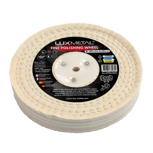 Disco algodón fino cosido 150x25,4x10 mm mandril cónico