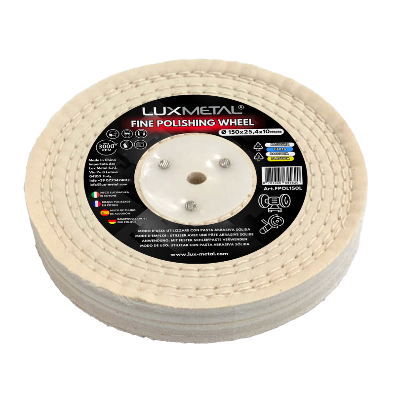 Fine Stitched Cotton Polishing Wheel for Metal 150x25,4x10 mm for Tapered Mandrel Drill bench Grinder Angle Grinder Fine Stitched Cotton Polishing Wheel for Metal 150x25,4x10 mm for Tapered Mandrel Drill bench Grinder Angle Grinder