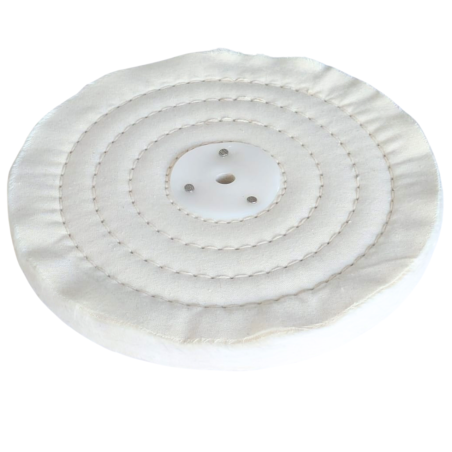 Disque en Coton Cousu Fin pour Polissage Métaux 200x12,7x10 mm pour Mandrin Conique Touret et Meuleuse