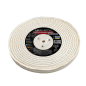 Disco de Algodón Fino Cosido para Pulido de Metales 200x12,7x10 mm para Mandril Cónico – Pulidora de Banco y Amoladora
