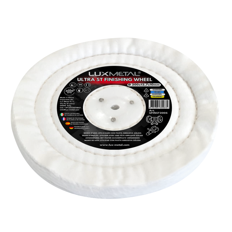 Disque en Flanelle de Coton Cousue pour Polissage Métaux 200x12,7x10 mm pour Mandrin Conique – Touret et Meuleuse Disque en Flanelle de Coton Cousue pour Polissage Métaux 200x12,7x10 mm pour Mandrin Conique – Touret et Meuleuse