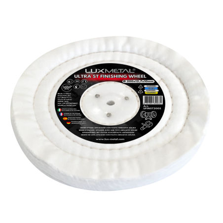 Stitched cotton flannel polishing wheel 150 mm tapered mandrel