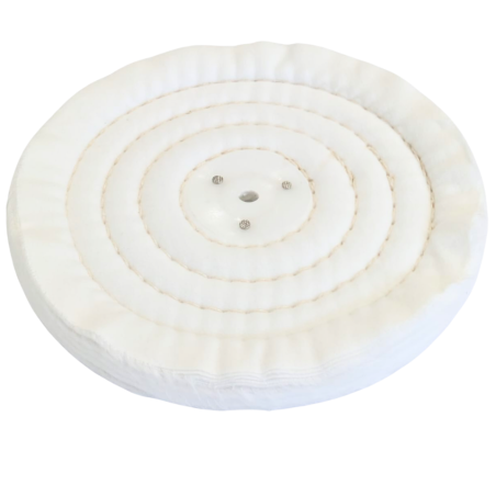 Disque en Flanelle de Coton Cousue pour Polissage Métaux 200x12,7x10 mm pour Mandrin Conique – Touret et Meuleuse