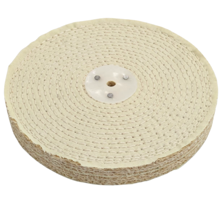 copy of Disco de Sisal Algodón para Pulido de Metales 200x25,4x10 mm para Mandril Cónico Pulidora Amoladora