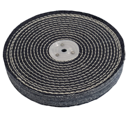 Disco de Algodón Jeans para Pulido de Metales 200x25,4x10 mm para Mandril Cónico – Pulidora de Banco y Amoladora