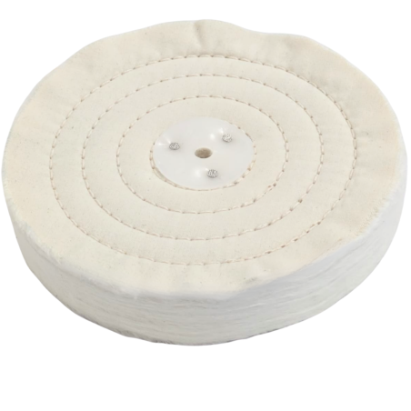 Disco in Cotone Trapuntato Fine 200 x 25,4 x 10 mm per Attacco Mandrino Conico Mola di Banco Smerigliatrice