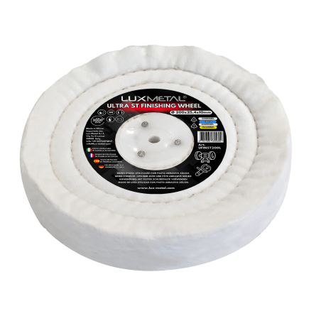 Disco franela algodón cosido 200x25,4x10 mm mandril cónico