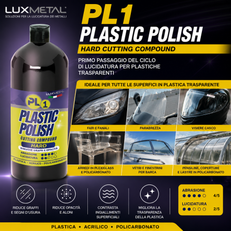 PL1 Polish Plástico Hard 1 Kg plástico, acrílico y policarbonato