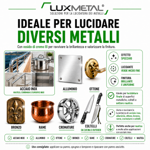 FX Metal Polish 250 g Pasta Verde Metalli con Ossido di Cromo
