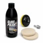 Glass Polish 250gr Kit Lucidatura Vetro Auto con Ossido di Cerio, Platorello Feltro e Adattatore Inclusi