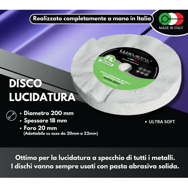 DISCO "FL" FLANELLA "ULTRA SOFT" DIAMETRO 200 MM