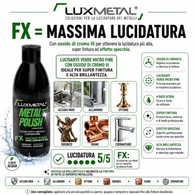 FX Metal Polish Pâte Verte 250g Plateau Feutres