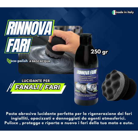 Headlight Polish 250g with Hand Polishing Pad
