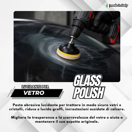 Glass Polish 250 g  – Kit para Pulido de Cristales con Óxido de Cerio y Fieltros Ø 150 mm