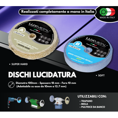 KIT 01/100 LUCIDATURA METALLI + SUPPORTO TRAPANO IN PLASTICA