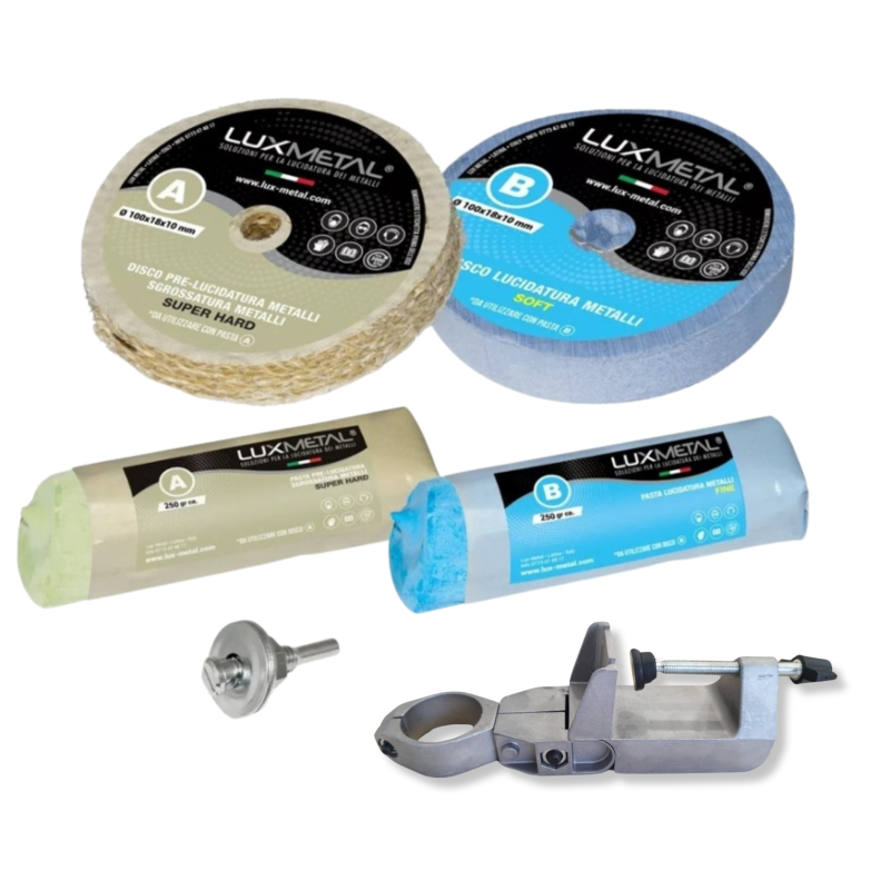 KIT 01/100 POLISSAGE METAUX + SUPPORT FORET PLASTIQUE