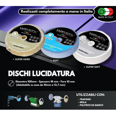 KIT 02/100 LUCIDATURA METALLI + SUPPORTO TRAPANO IN PLASTICA