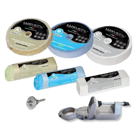 KIT 02/100 LUCIDATURA METALLI + SUPPORTO TRAPANO IN ALLUMINIO
