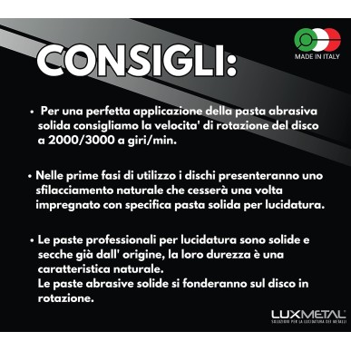 kit 02 / 100 set lucidatura per lucidare e pulire metalli alluminio acciaio inox di ottone in rame 