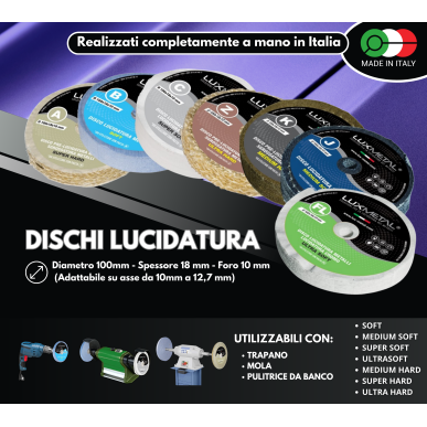 KIT 05/100 LUCIDATURA METALLI + SUPPORTO TRAPANO IN PLASTICA