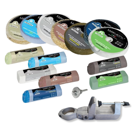 KIT 05/100 LUCIDATURA METALLI + SUPPORTO TRAPANO IN PLASTICA