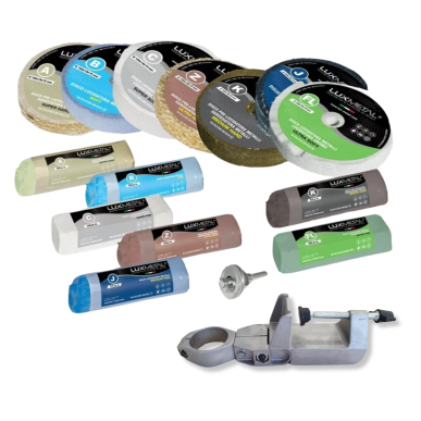 KIT 05/100 LUCIDATURA METALLI + SUPPORTO TRAPANO IN PLASTICA