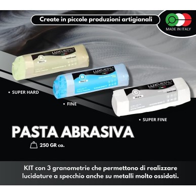 kit 02 / 100 set lucidatura per lucidare e pulire metalli alluminio acciaio inox di ottone in rame 